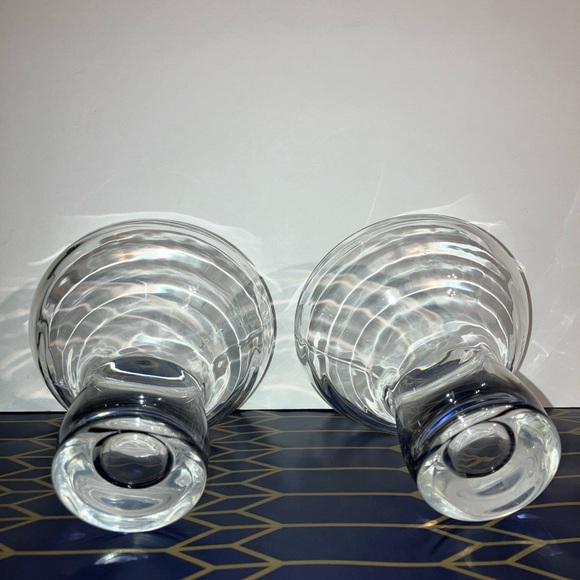 MCM Heavy Mushroom Shaped Cocktail Margarita Set Of 2 Vintage Mid Mod Glasses - Picture 6 of 14